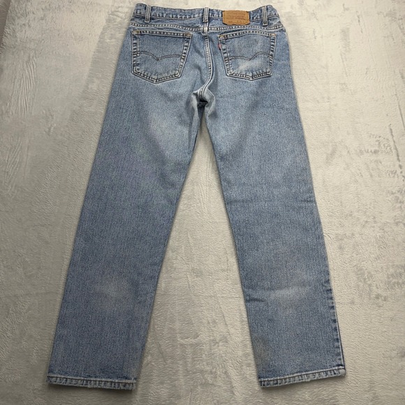 Vintage Levis 505 Mens Jeans 36x30 Light Wash Denim Casual Straight Fit - Picture 11 of 12